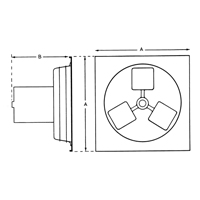 Ventilateur d'échappement 12" série panneau 1SP BA059 | Pronet Distribution