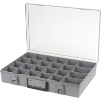 Boîte à compartiments, Plastique, 24 compartiments, 18-1/2" la x 13" p, 3" h, Gris CB496 | Pronet Distribution
