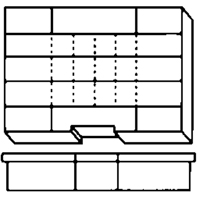 Boîte à compartiments, Plastique, 15-1/2" la x 11-3/4" p, 2-1/2" h, Gris CB498 | Pronet Distribution