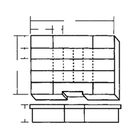 Boîte à compartiments, Plastique, 24 compartiments, 15-1/2" la x 11-3/4" p, 2-1/2" h, Gris CB499 | Pronet Distribution