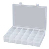 Boîtes à compartiments compactes en polypropylène, 13-1/8" la x 9" p x 2-5/16" h, 24 compartiments CB505 | Pronet Distribution
