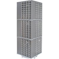 Heavy-Duty Industrial Carousel Drawer Cabinet, Steel, 384 Drawers, 27" W x 27" D x 80" H, Grey CF407 | Pronet Distribution