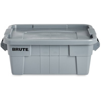 Bac de stockage Brute avec couvercle, 27,88” p x 16,5” la x 10,7" h, Capacité 112 lb, Gris CF681 | Pronet Distribution