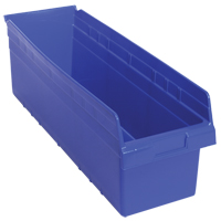 Bacs pour étagère Store-Max, 8-3/8" la x 8" H x 23-5/8" p, Bleu, Capacité 68 lb CF904 | Pronet Distribution