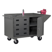 Mobile Bench Cabinet, Steel Surface FI860 | Pronet Distribution