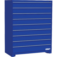 Armoire à tiroirs modulaire, 9 tiroirs, 30" la x 24" p x 60" h, Bleu FM469 | Pronet Distribution
