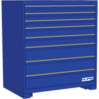 Armoire à tiroirs modulaire, 8 tiroirs, 24" la x 24" p x 40" h, Bleu FM039 | Pronet Distribution