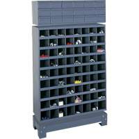 Unité de stockage modulaire pour petites pièces, Acier, 18 tiroirs, 33-3/4" x 12-1/4" x 58-5/8", Gris FN371 | Pronet Distribution