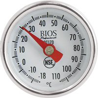 Thermomètre à cadran 1 po/2,5 cm °C seulement avec manchon d'étalonnage, Contact, Analogique, 0,4-230°F (-18-110°C) IC665 | Pronet Distribution