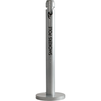 Cendriers Smokers' Pole, Sur pied, Aluminium, Hauteur 41" JC132 | Pronet Distribution