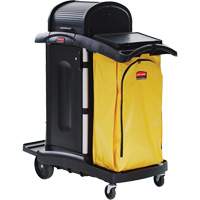Janitorial Cleaning Cart, 48" x 22" x 53", Plastic, Black JD658 | Pronet Distribution
