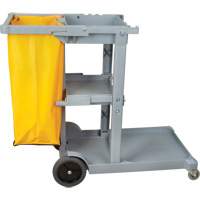 Janitor Cart, 44" x 20" x 38", Plastic, Grey JN515 | Pronet Distribution