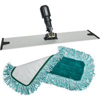 Dust Mop Pad & Frame, Hook and Loop Style, Polyester, 18" L x 5-3/4" W JP272 | Pronet Distribution