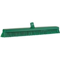 Heavy-Duty Push Broom, Fine/Stiff Bristles, 24", Green JQ212 | Pronet Distribution