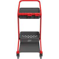 HyGo Mobile Cleaning Station, 30.7" x 20.9" x 40.6", Plastic/Stainless Steel, Red JQ265 | Pronet Distribution