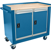 Industrial Duty Mobile Service Benches, Wood Surface ML325 | Pronet Distribution