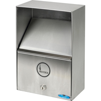 Smoking Receptacles, Wall-Mount, Stainless Steel, 3.3 Litres Capacity, 13-1/2" Height NI743 | Pronet Distribution