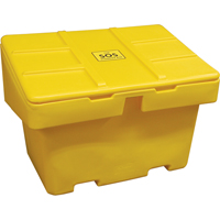 Salt Sand Container SOS™, With Hasp, 42" x 29" x 30", 11 cu. Ft., Yellow ND702 | Pronet Distribution