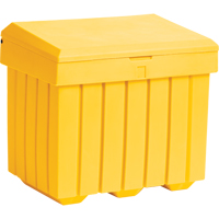 Economy Salt Sand Storage Container, 32" x 23" x 27-1/2", 10 cu. Ft., Yellow NJ451 | Pronet Distribution