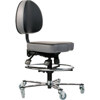 Chaise ergonomique TF 180<sup>MC</sup>, Vinyle, Noir OP492 | Pronet Distribution