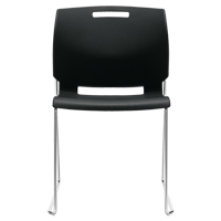 Chaise, Plastique, Hauteur 32-1/2", Capacité 300 lb, Noir OP933 | Pronet Distribution