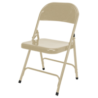 Chaise pliante, Acier, Beige, Capacité 300 lb OP961 | Pronet Distribution