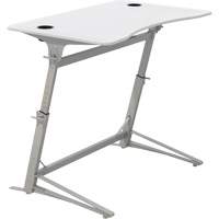 Verve™ Height Adjustable Stand-Up Desk, Stand-Alone Desk, 42" H x 47-1/4" W x 31-3/4" D, White OQ706 | Pronet Distribution