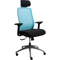 Chaise de bureau ajustable série Era<sup>MC</sup> avec appui-tête, Tissu/Mailles, Bleu, Capacité 250 lb OQ970 | Pronet Distribution