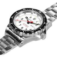 Très grande montre automatique édition arctique avec jour/date avec bracelet en acier inoxydable, Numérique, À piles, 46 mm, Argent OR478 | Pronet Distribution