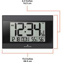 Horloge murale numérique à réglage automatique avec rétroéclairage automatique, Numérique, À piles, Noir OR501 | Pronet Distribution