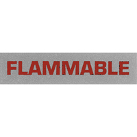 "Flammable" Special Handling Labels, 5" L x 2" W, Black on Red PB421 | Pronet Distribution