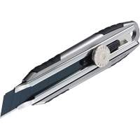 Couteau avec verrou à cliquet, 18 mm, Acier au carbone, Robuste, Prise en Aluminium PG169 | Pronet Distribution