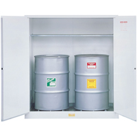 Armoires de sécurité pour déchets dangereux, Capacité de 55 gal. US, Blanc SAQ073 | Pronet Distribution