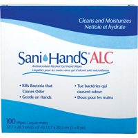 Lingettes antimicrobiennes pour les mains Sani-Hands<sup>MD</sup> ALC, Pochette SAY434 | Pronet Distribution