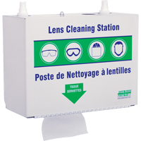 Postes en Métal Pour Le Nettoyage De Verres - Deux Boutielle De Solution 500ml Et 1 Boîte De Serviettes, Métal, 10,5" lo x 5,5" p x 6,3" h SAY635 | Pronet Distribution