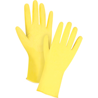 Gants jaune canari de première qualité résistants aux produits chimiques, Taille T-Grand/10, 12" lo, Latex de caoutchouc, Doublure en Ouatée, 15 mils SEF207 | Pronet Distribution