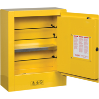 Sure-Grip<sup>®</sup> EX Mini Flammable Safety Cabinet, 2 Gal., 1 Door, 17" W x 22" H x 8" D SEG862 | Pronet Distribution