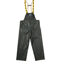 Pantalon de pluie à bavette Journeyman résistant aux produits chimiques, Petit, Vert, Polyester/PVC SFI879 | Pronet Distribution