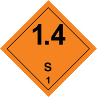 Étiquettes de manutention de matières dangereuses, 4" lo x 4" la, Noir/orange SGQ529 | Pronet Distribution