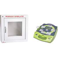 Défibrillateur entièrement automatisé AED Plus<sup>MD</sup> en français avec armoire murale munie d'une alarme, Automatique, Français, Classe 4 SGR005 | Pronet Distribution