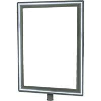 Heavy-Duty Vertical Sign Holder for Classic Posts, Polished Chrome SGU832 | Pronet Distribution