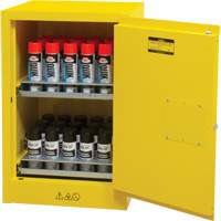 Flammable Aerosol Storage Cabinet, 12 gal., 1 Door, 23" W x 35" H x 18" D SGX675 | Pronet Distribution