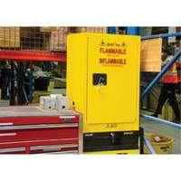 Flammable Aerosol Storage Cabinet, 12 gal., 1 Door, 23" W x 35" H x 18" D SGX675 | Pronet Distribution