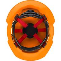 Casque de sécurité à bordure complète avec suspension à 6 points, Suspension Rochet, Orange SGY480 | Pronet Distribution