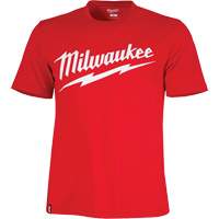Chandail à manches courtes très résistant avec logo Milwaukee<sup>MD</sup>, Hommes, Petit, Rouge SHC489 | Pronet Distribution
