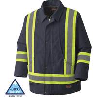 Manteau en toile de coton matelassée, Bleu marine, Petit, CSA Z96 classe 1 - niveau 2 SHD787 | Pronet Distribution