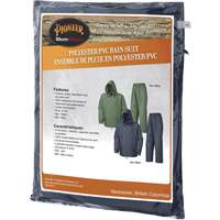 Rain Suit, Polyester/PVC, Small, Green SHE424 | Pronet Distribution