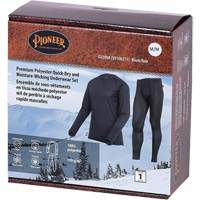Ensemble de sous-vêtements à séchage rapide et évacuation de l’humidité de première qualité, Hommes, T-petit, Noir SHE485 | Pronet Distribution