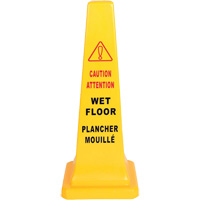 Wet Floor Safety Cone, Bilingual with Pictogram SHH326 | Pronet Distribution