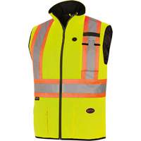 Veste de sécurité imperméable, isolée et chauffée, Unisexe, Petit, Jaune lime haute visibilité SHH593 | Pronet Distribution